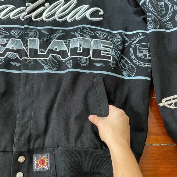Vintage Cadillac Escalade Jeff Hamilton Racing Bomber Jacket JH